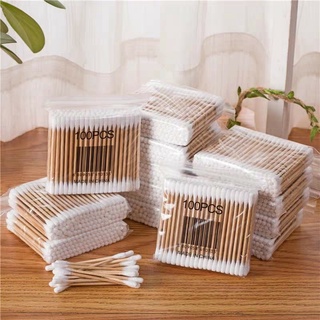 [ĐỔ BUÔN] Bộ 12 Gói Bông Ngoáy Tai Lõi Gỗ Siêu Mềm Cao Cấp
