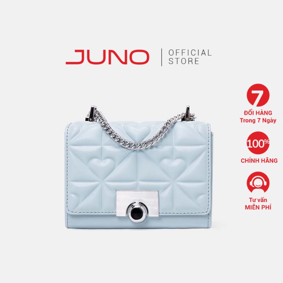 JUNO - Túi Xách Nhỏ Dạng Hộp Emboss Họa Tiết Trái Tim - TXN540