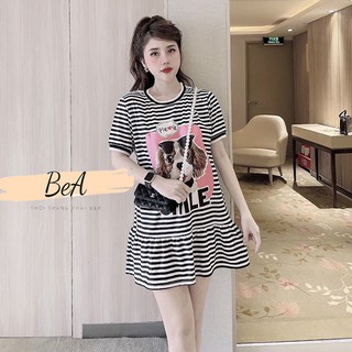 Váy đầm suông babydoll. Dáng xuông rộng mặc nhà, đi chơi, đi biển, bầu bí vô tư.Chất cotton thời trang nữ BeA Shop