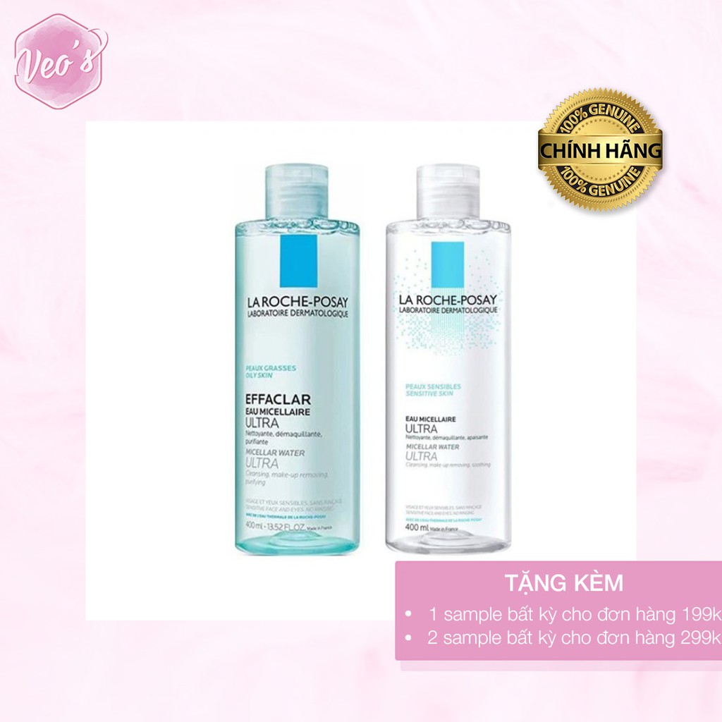 Nước tẩy trang La Roche Posay Micellar Water Ultra 400ml