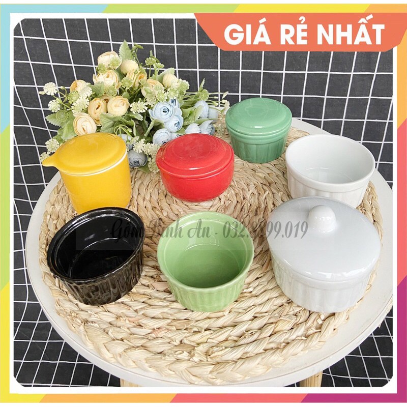 [BẢO HÀNH MUA 10 TẶNG 1] CỐC GỐM SỨ LÀM CARAMEN / SỮA CHUA / CHƯNG YÊN / BÁNH FLAN ĐẸP NHẤT