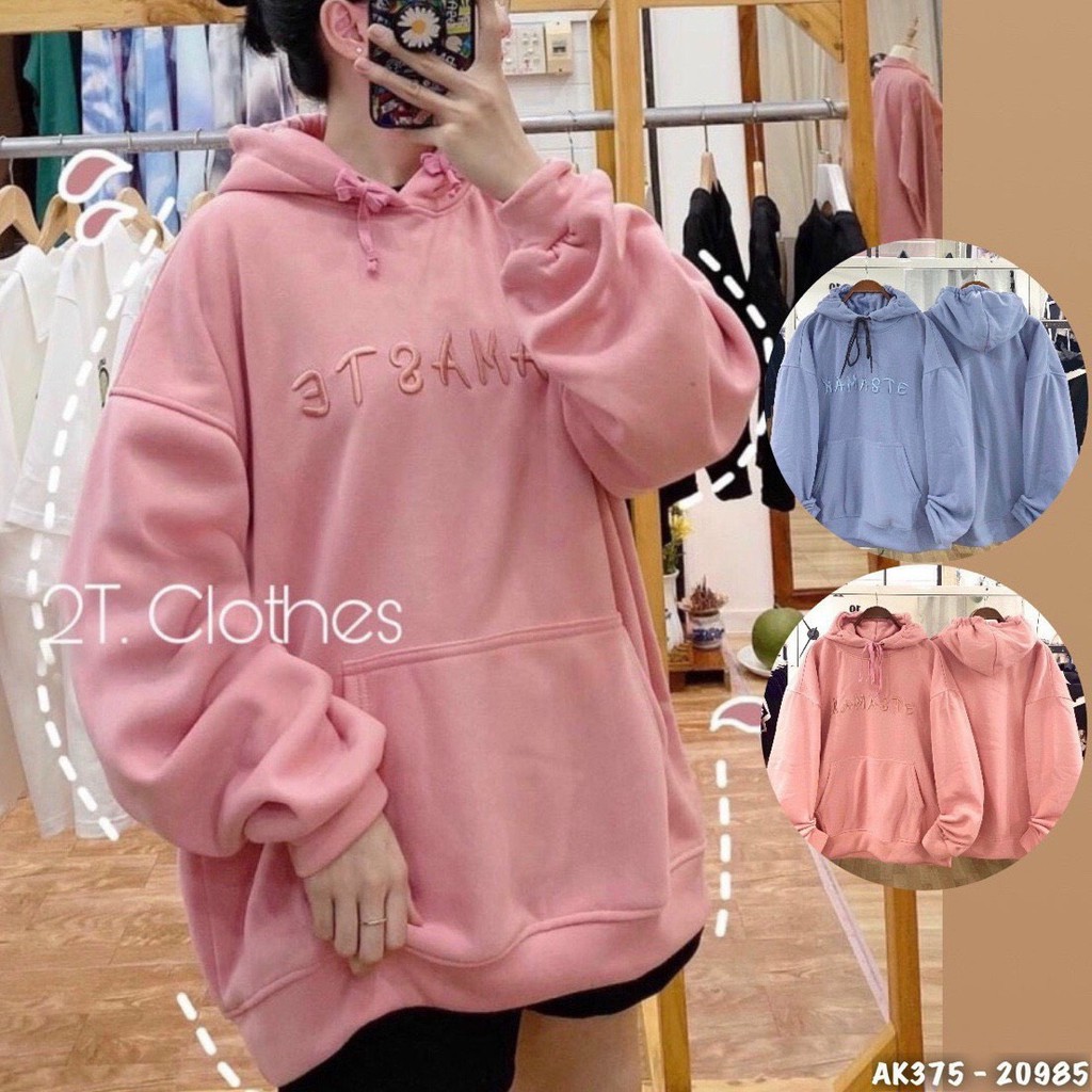 ÁO HOODIE FORM RỘNG THÊU CHỮ SIÊU ĐẸP, CHẤT NỈ NGOẠI DÀY DẶN CHỐNG NẮNG CHỐNG GIÓ
