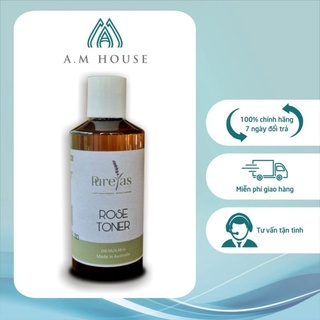 Toner hoa hồng Puretas cao cấp chai rót 200ml
