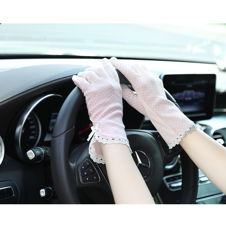 Găng tay nữ chống nắng UV dành cho Mùa Hè - [CHẤT LIỆU COTTON]