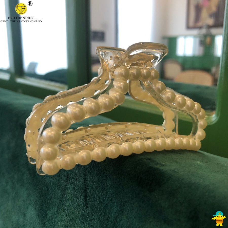 Kẹp tóc càng cua ngọc trai nhân tạo kiểu dáng hàn quốc KC05 dành cho tóc ngắn dài phong cách Vintage