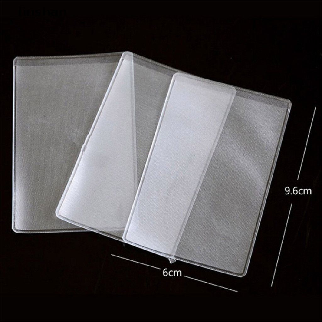 Set 10 bao đựng thẻ tên bằng PVC thiết kế trong suốt tiện dụng