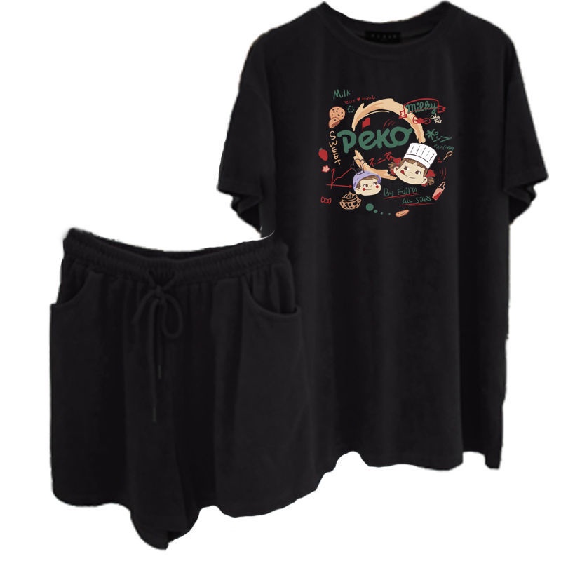 Set Đồ Thể Thao Áo Thun Tay Ngắn + Quần Short Dáng Rộng Thời Trang Mùa Hè Mới Cho Nữ