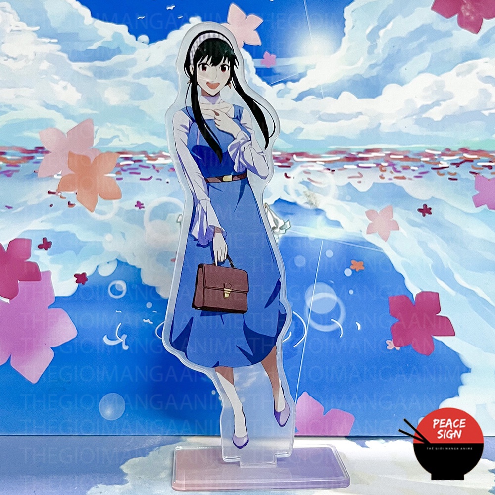 ( BLUE ) Standee SPY X FAMILY mô hình Gia Đình Điệp Viên tượng mica trong acrylic anime chibi trưng bày trang trí