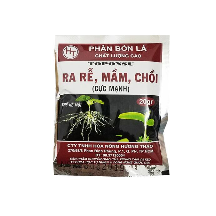 Phân bón  TOPONSU 30-10-10 kích thích ra rễ mầm chồi Toponsu dùng cho rau màu, vườn ươm, cây cảnh | gói 20g