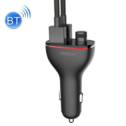 Tẩu sạc điện thoại trên ô tô ROCK B300 tích hợp Bluetooth FM