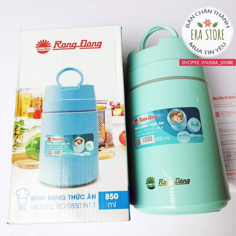 [HÀNG CHÍNH HÃNG] Bình đựng thức ăn RẠNG ĐÔNG 880ml giữ nhiệt tốt giữ trọn hương vị món ăn, an toàn cho sức khỏe