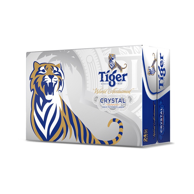 Thùng 24 lon Tiger Crystal sleek (330ml/lon)