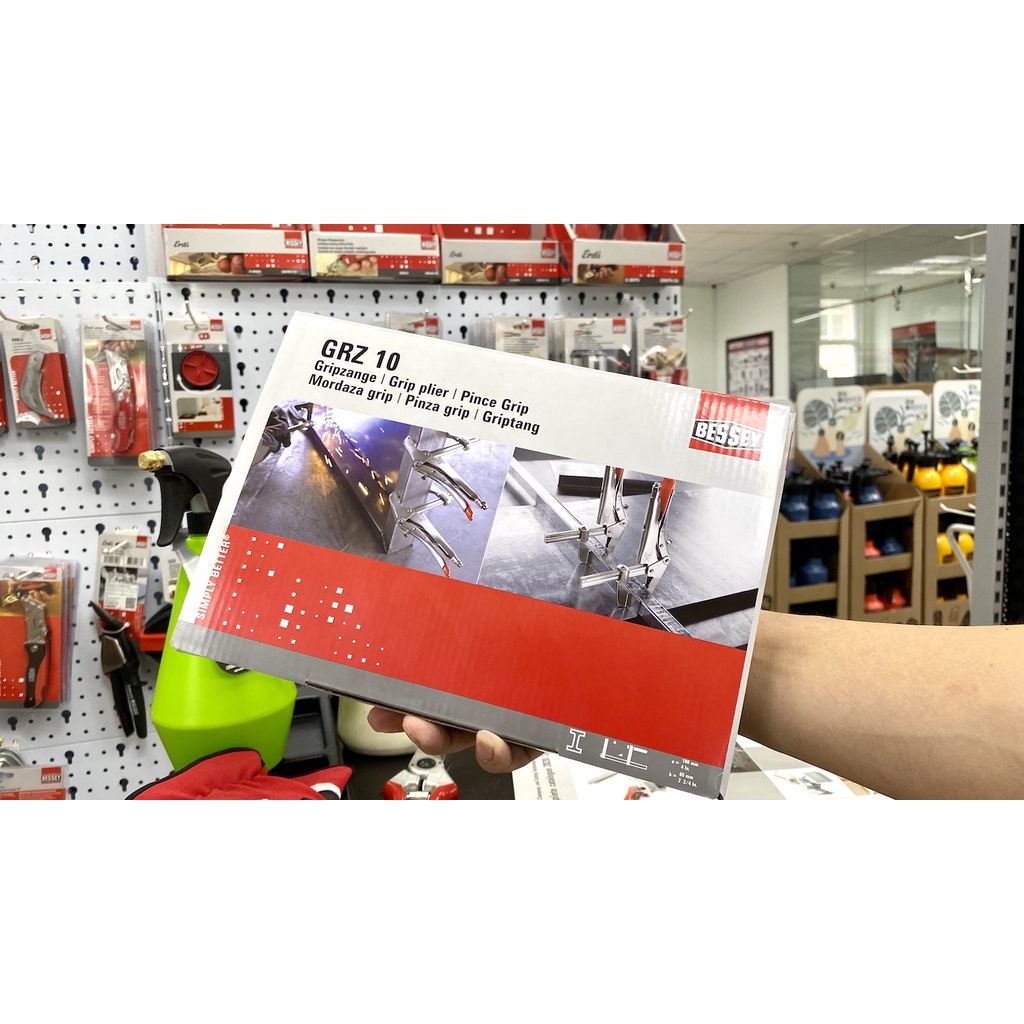 Kìm kẹp ngàm rộng độ mở ngàm 100mm, Bessey GRZ10. Sản xuất tại Đức