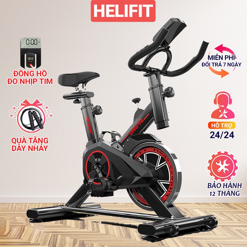 Xe đạp tập thể dục tại nhà cao cấp Spinning Bike X7, xe đạp thể thao Gym bảo hành 24 tháng Heria Store