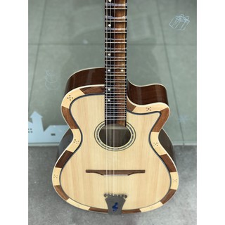 Đàn guitar cổ thùng phím lõm gỗ điệp