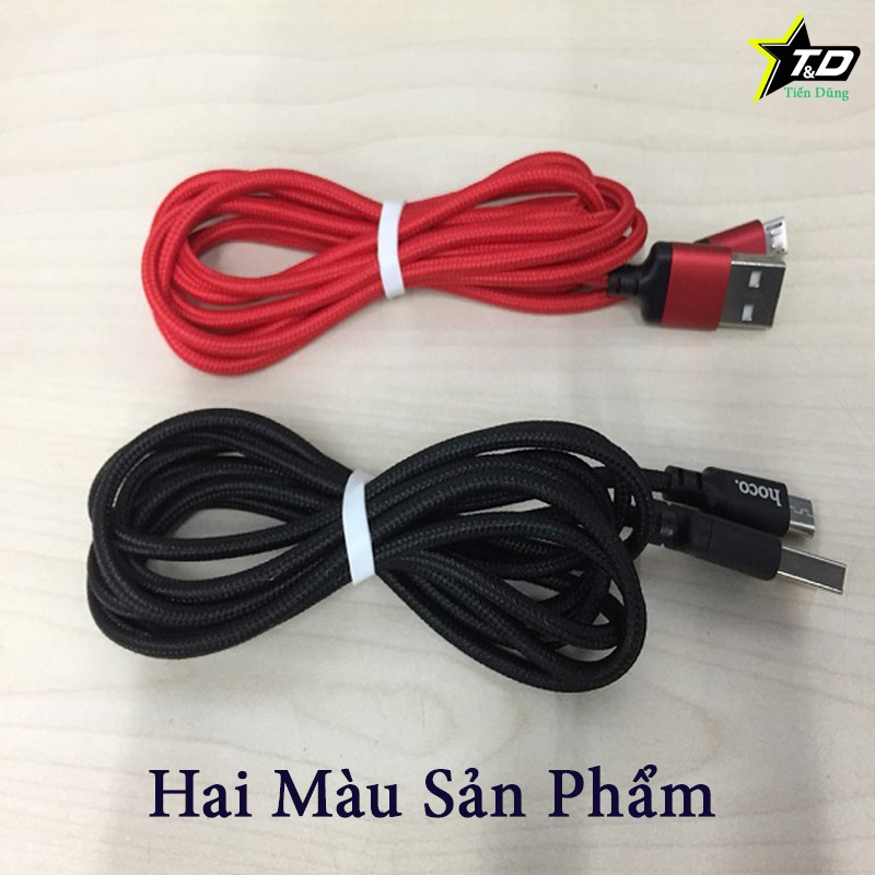 Dây Cáp Sạc Hoco X14 2.4A Cho Iphone và Android Chống Xoắn Chống Đức Chính Hãng