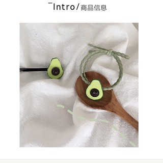 Set kẹp tóc, cột tóc trái bơ ❤️ (5 món, 1 dây cột và 4 kẹp)