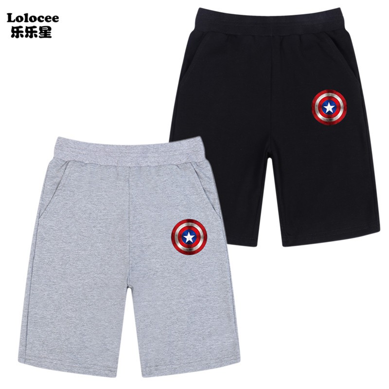 Quần Short Cotton In Hình Captain America 3d Cho Bé Trai