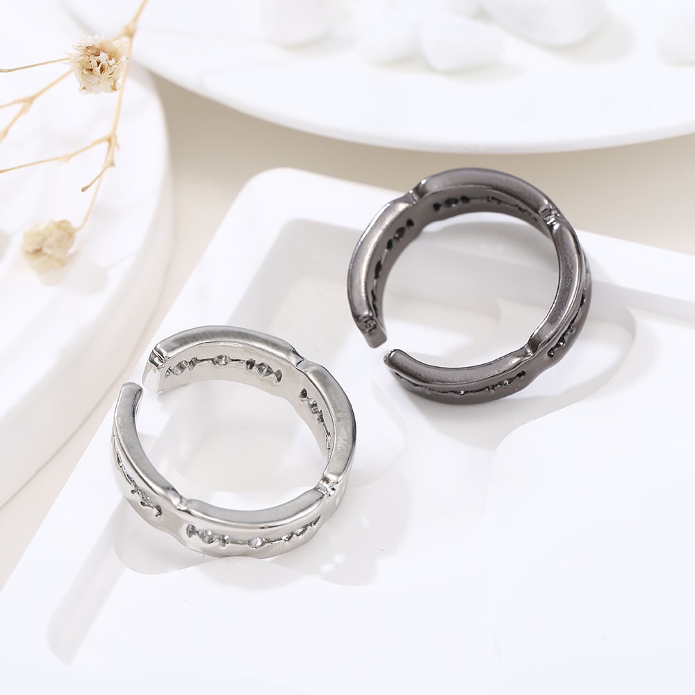 Nhẫn khắc hình nhịp tim phong cách retro thời trang cho namYanqueens Quà tặng trang sức