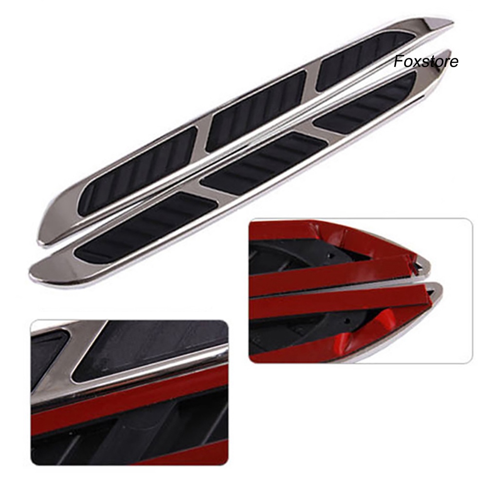 FENDER Set 2 miếng dán trang trí xe hơi hình vây cá mập 3D