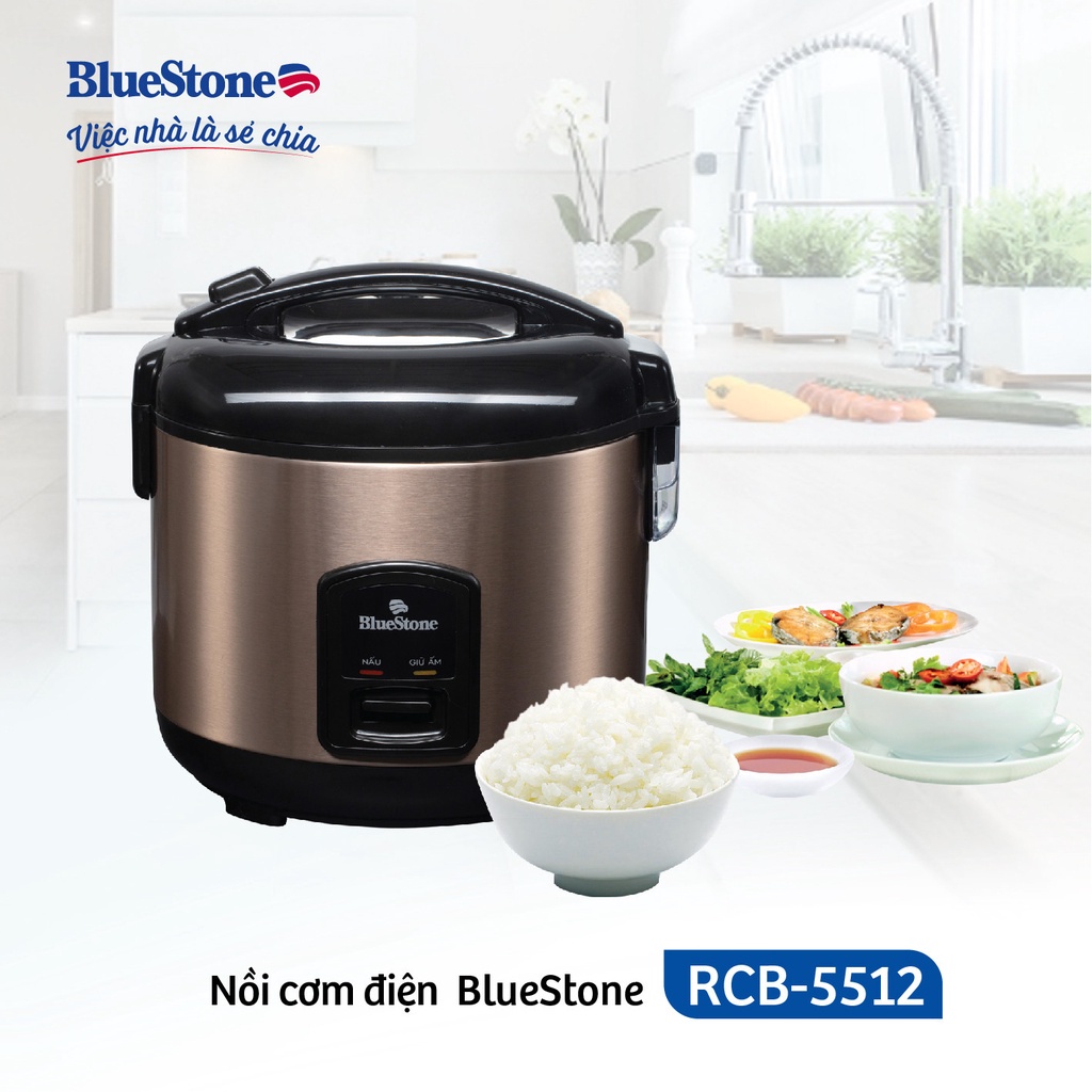 Nồi cơm điện Bluestone RCB-5512, Công suất 500W, Dung tích 1.2L