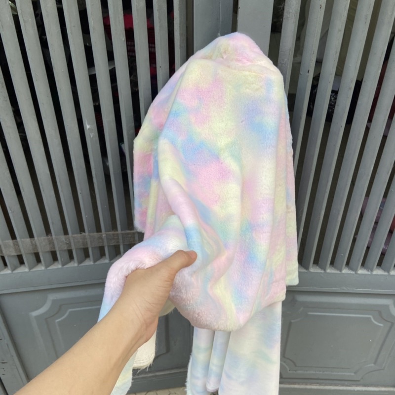 Thảm lông chụp ảnh lông ngắn mịn - vải lông không có đế chống trơn