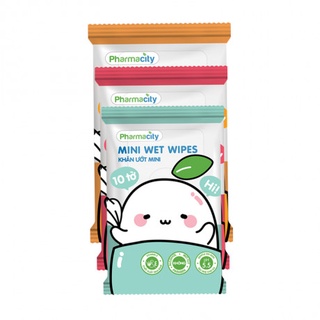 KHĂN ƯỚT PHARMACITY 10 Tờ Mini