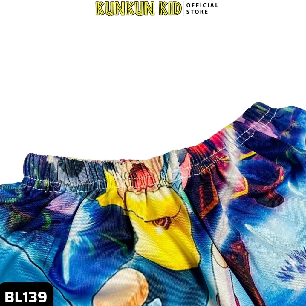Đồ bộ ba lỗ thun lạnh hình doraemon xanh đậm cho bé trai size 10kg - 40kg Kunkun Kid BL139