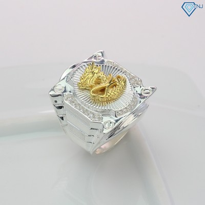 Nhẫn nam bạc thật bản to hình rồng cá tính NNA0153 Trang Sức TNJ