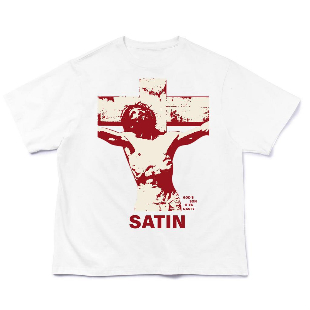 EDDIE - Áo thun GOD'S SON ngắn tay cotton cổ tròn oversize