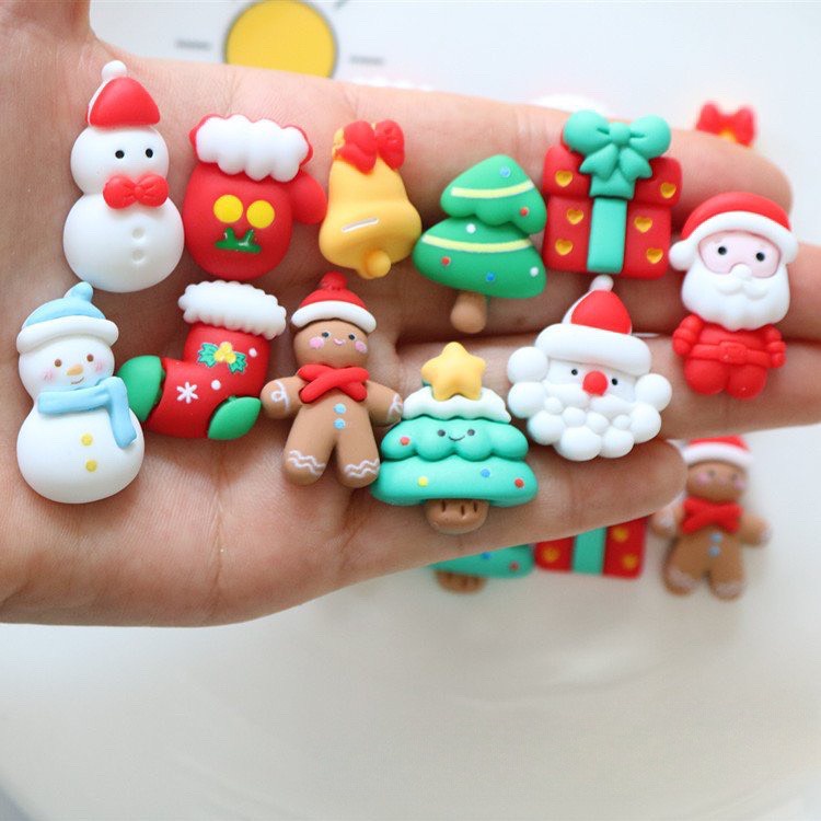 Phụ Kiện Jibbitz, Charm, Sticker Hình Gắn Trang Trí Giày Dép Noel Dễ Thương