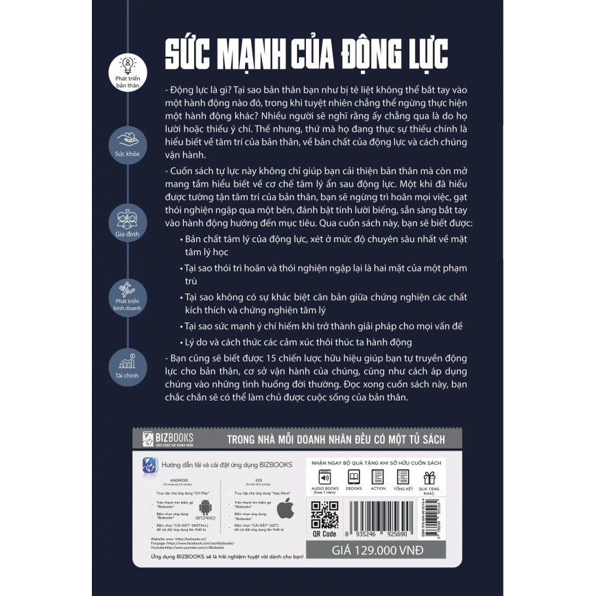 Sách - Sức Mạnh Động Lực: Nghệ thuật vượt lên những cám dỗ của cuộc sống + tặng kèm Booksmart