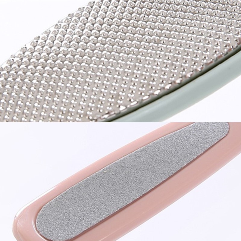 Dụng Cụ Chà Gót Chân Hai Đầu Bằng Inox Màu Sắc Ngẫu Nhiên