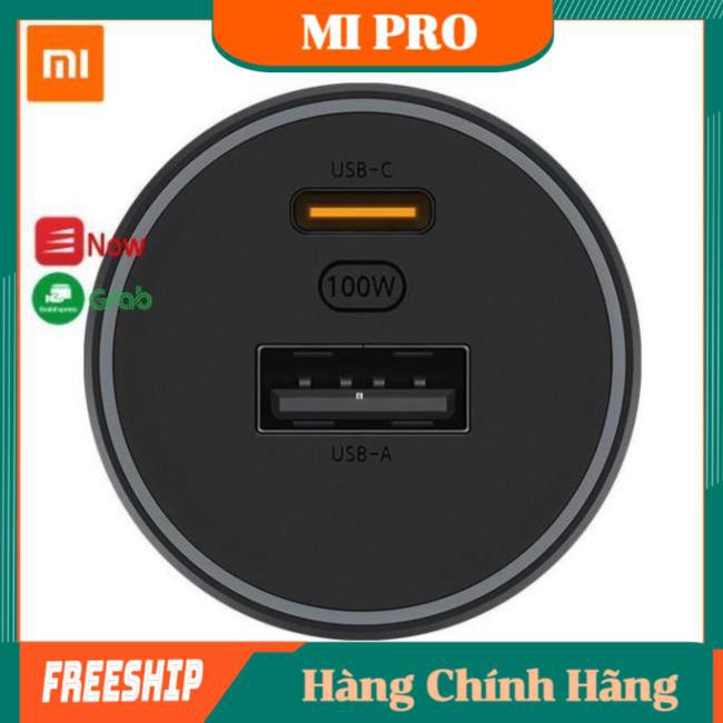 Cốc Sạc Ô Tô Nhanh 2 cổng 100W 1A1C Xiaomi ✅ Tẩu sạc xe hơi nhanh Xiaomi Hàng chính hãng