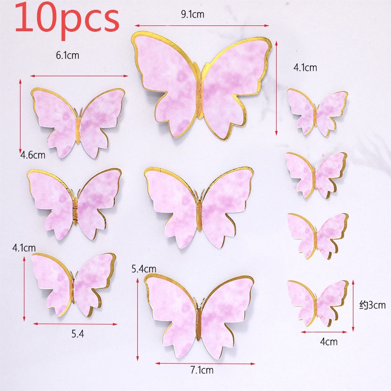 Phụ Kiện Trang Trí Bánh Kem Có Đèn LED Hình Chữ Love Và Bướm Dễ Thương