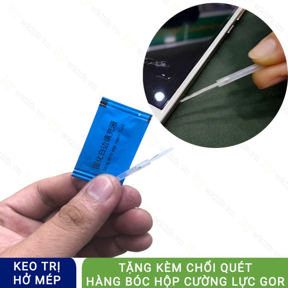 Keo Chống Hở Mép Khi Dán Kính Cường Lực Bộ Keo + Chổi