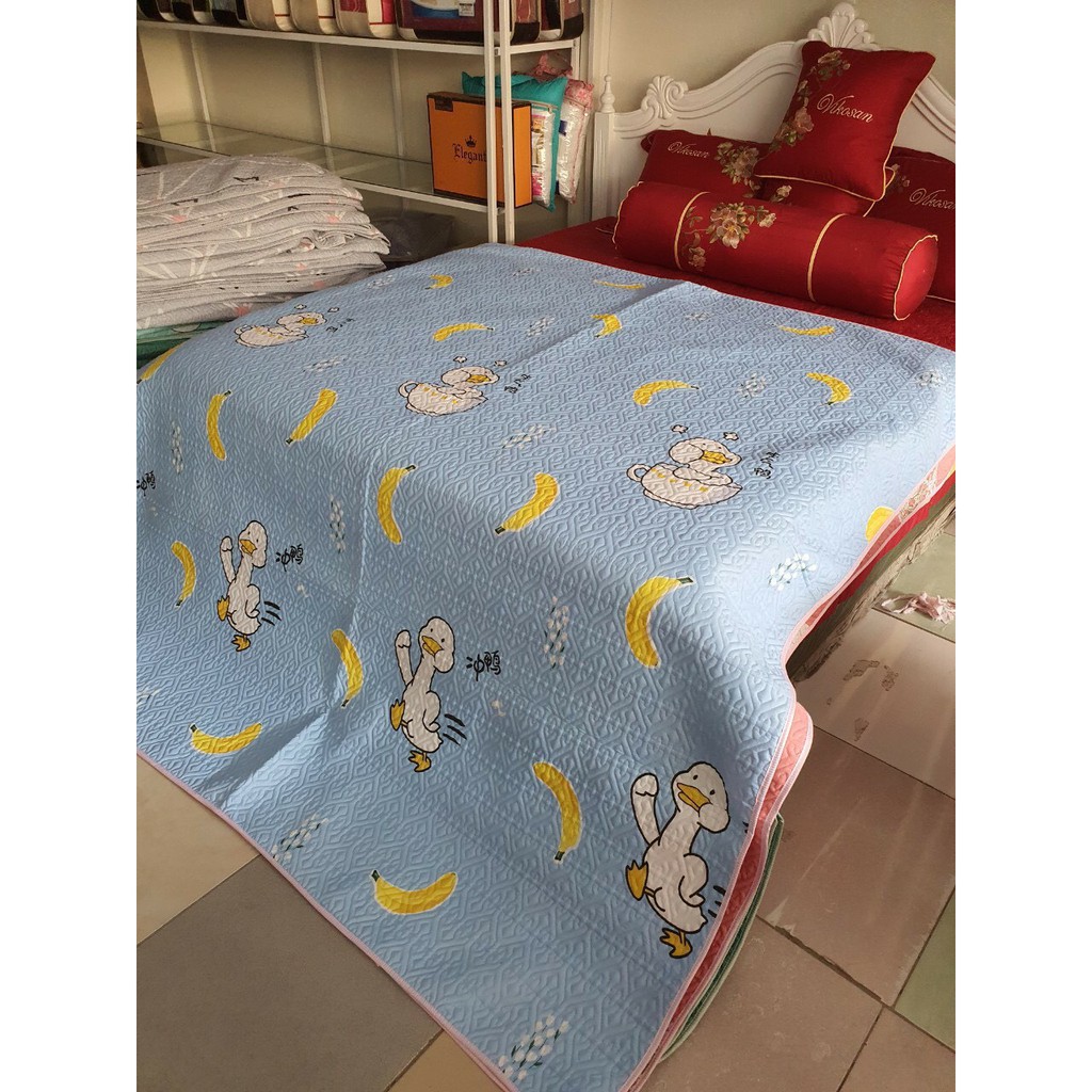 Chăn hè thu cotton đũi mẫu hoa