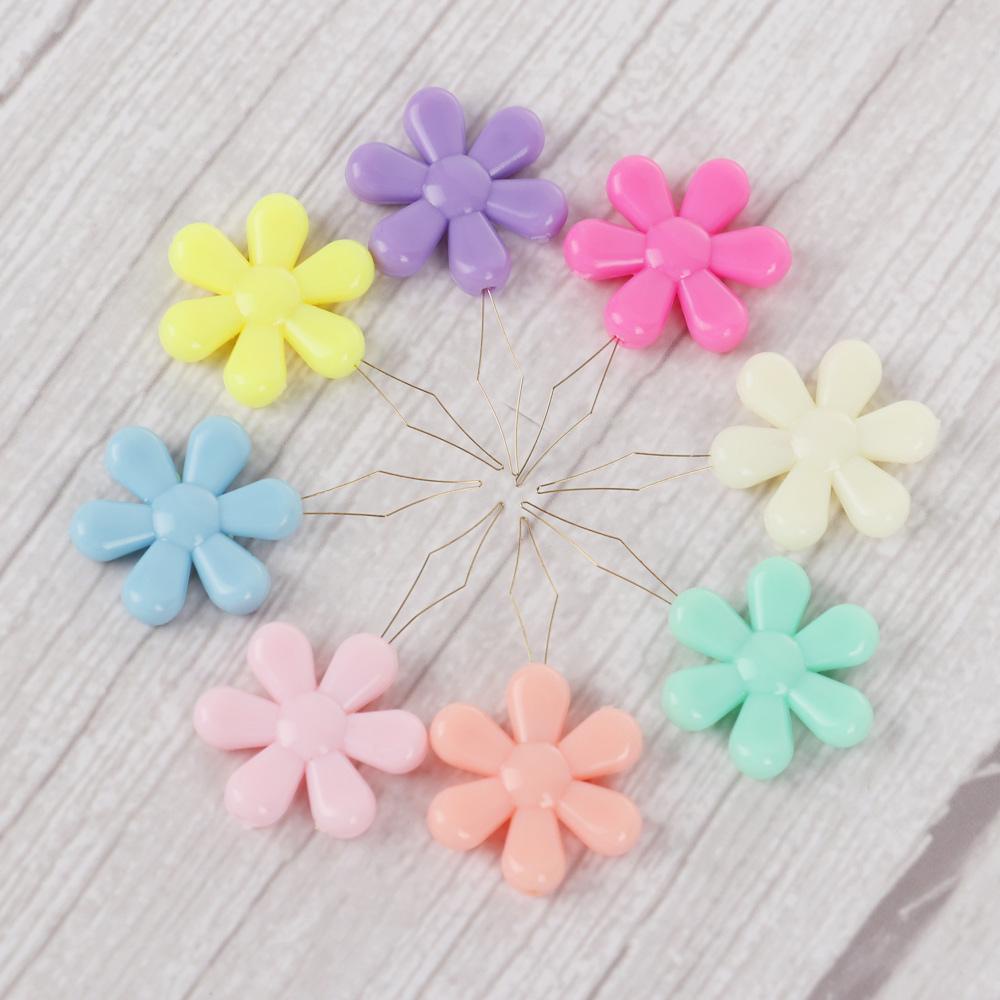 Set 10 Kim May Vá Bằng Nhựa Hình Bông Hoa Tiện Dụng