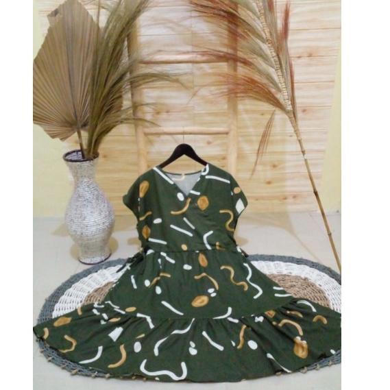 Năm Đầu	Đầm kimono Dài Đến Đầu Gối Phối Bèo Nhún Nữ Tính | BigBuy360 - bigbuy360.vn