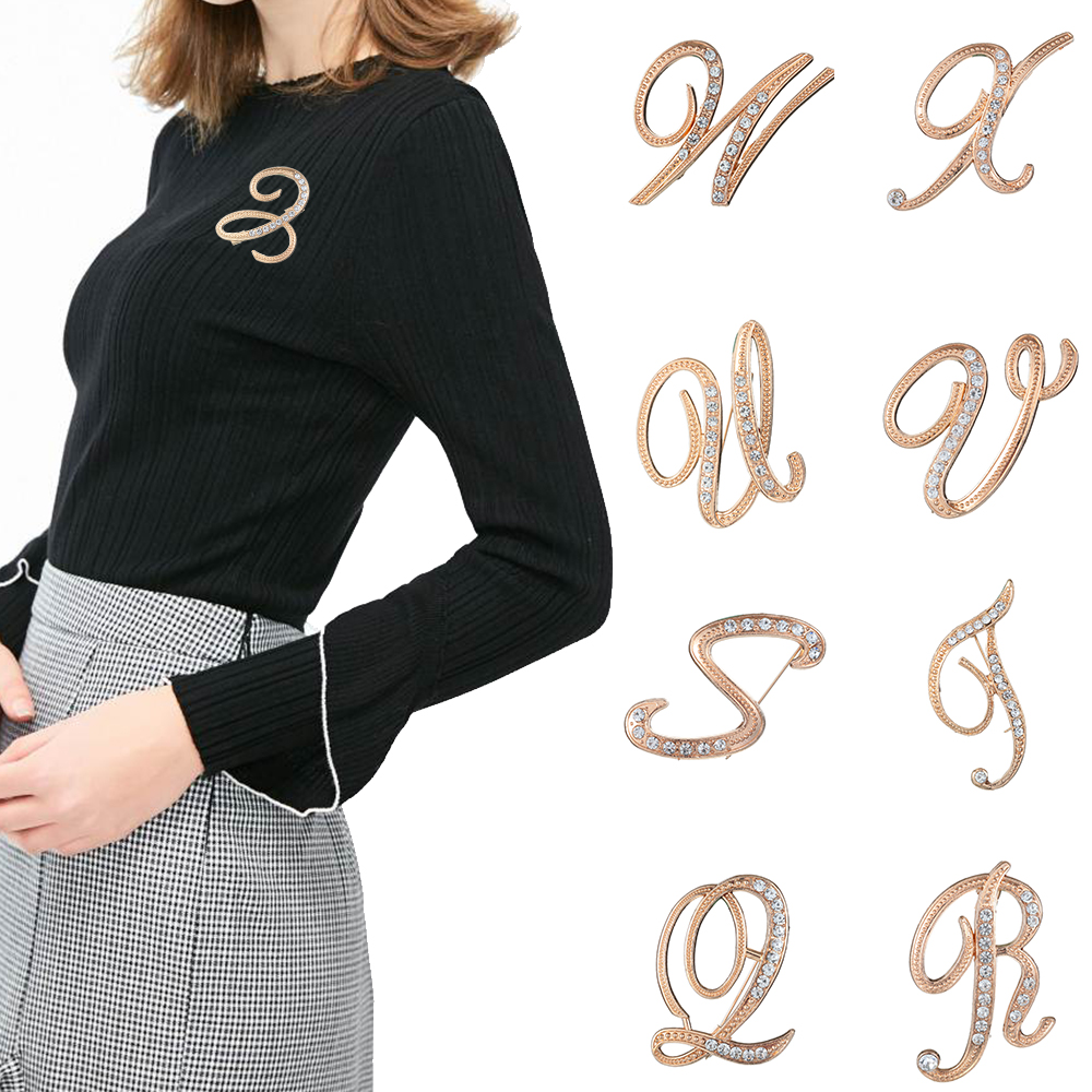 Ghim Cài Áo Hình 26 Chữ Cái Tiếng Anh Sáng Tạo Thời Trang Cho Nam Nữ|Trâm Cài Áo Kim Loại Chữ Cái|Phụ Kiện Vòng Cổ Áo Nhiều Màu Sắc Thời Trang|Clip