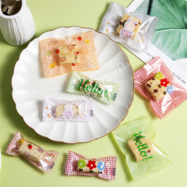 100 Túi kẹo nougat Caro nhiều màu/ TK35