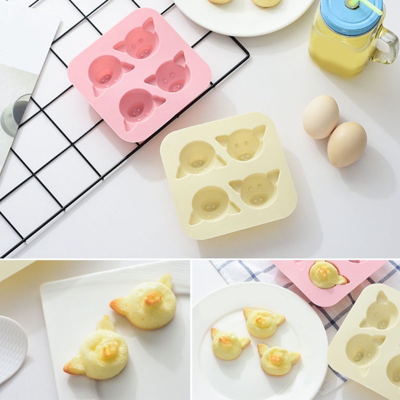 Khuôn Silicone Làm Bánh Hình Chú Heo Đáng Yêu