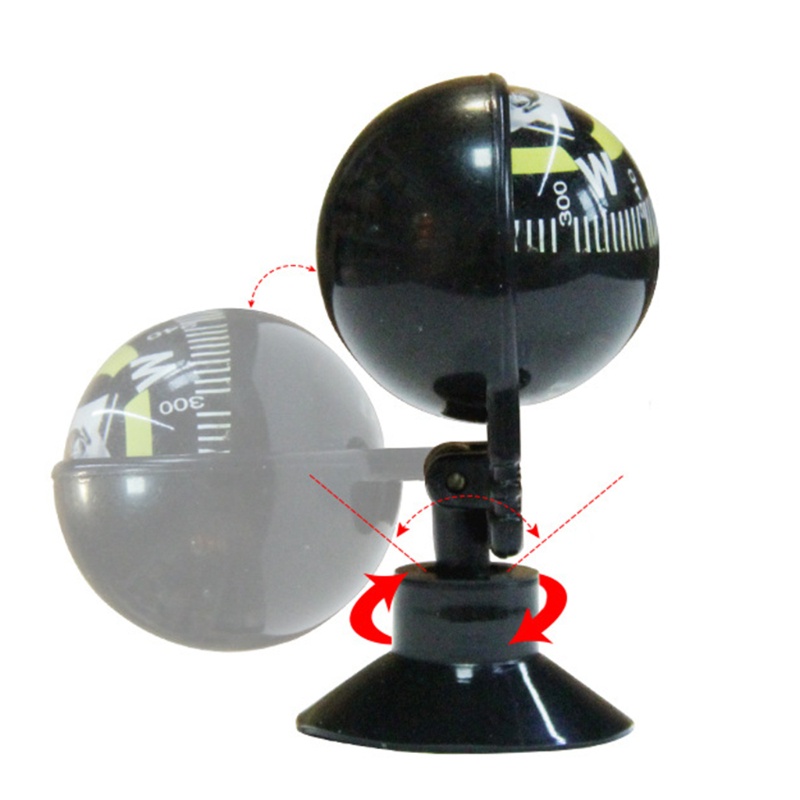 La Bàn Định Vị Chống Thấm Nước Xoay 360 Độ Kèm Cốc Hút 2.28x1.26 inch Cho Xe Hơi