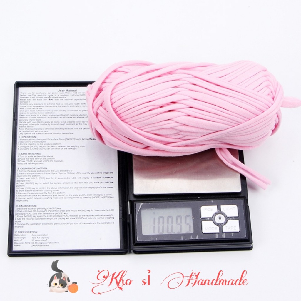 Sợi vải trơn TQ 100gr - Chuyên móc thảm, túi xách, giỏ