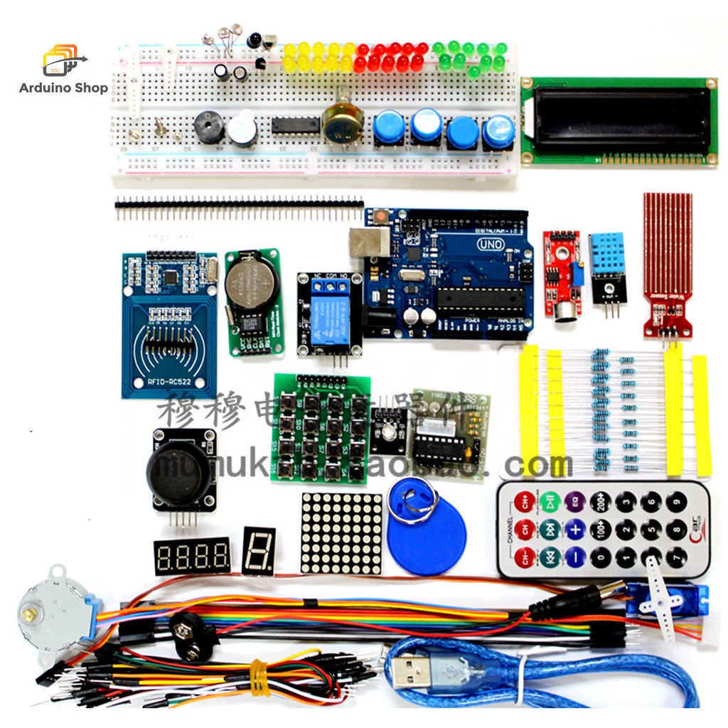 Bộ Kít Học Tập Arduino UNO R3 Cơ Bản dành cho các bạn sinh viên nghiên cứu học tập về điện tử và điều khiển