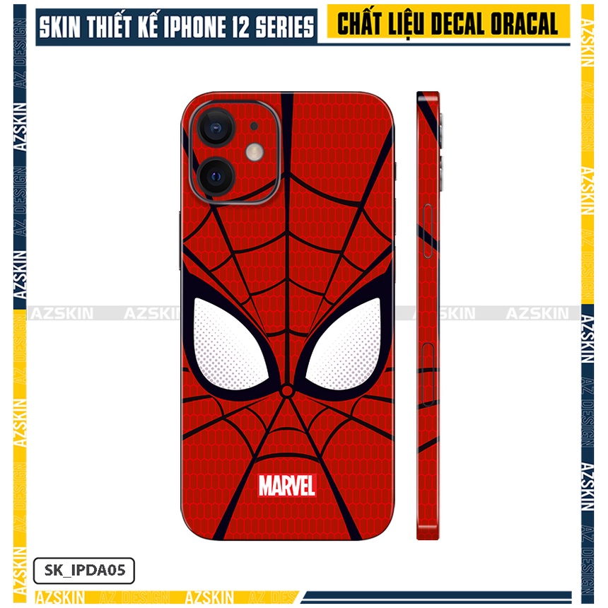 Miếng Dán Skin Spider Man Dành Cho IPhone 12 Mini/12/12Pro/12 Pro Max|SK_IPDA05| Film Cao Cấp Nhập Khẩu, Dễ Dán Tại Nhà