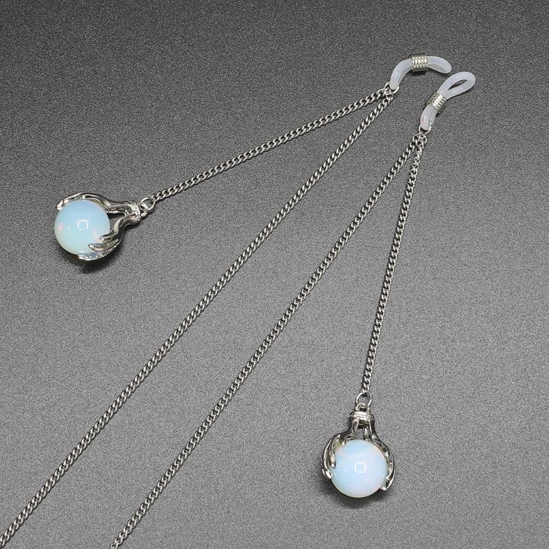 Youyo Dây Xích Gắn Mắt Kính Chống Trượt Bằng Bạc Sang Trọng Thời Trang Cho Nữ