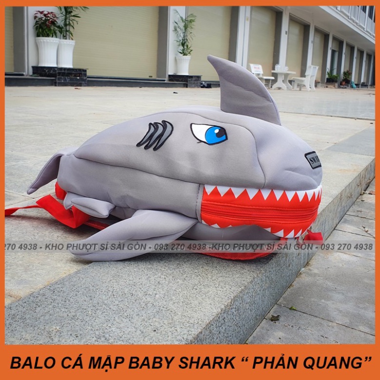 CHỌN MÀU - Balo cá mập phản quang đựng mũ bảo hiểm fullface chính hãng SWAT - Balo phản quang cá mập 3D đi phượt