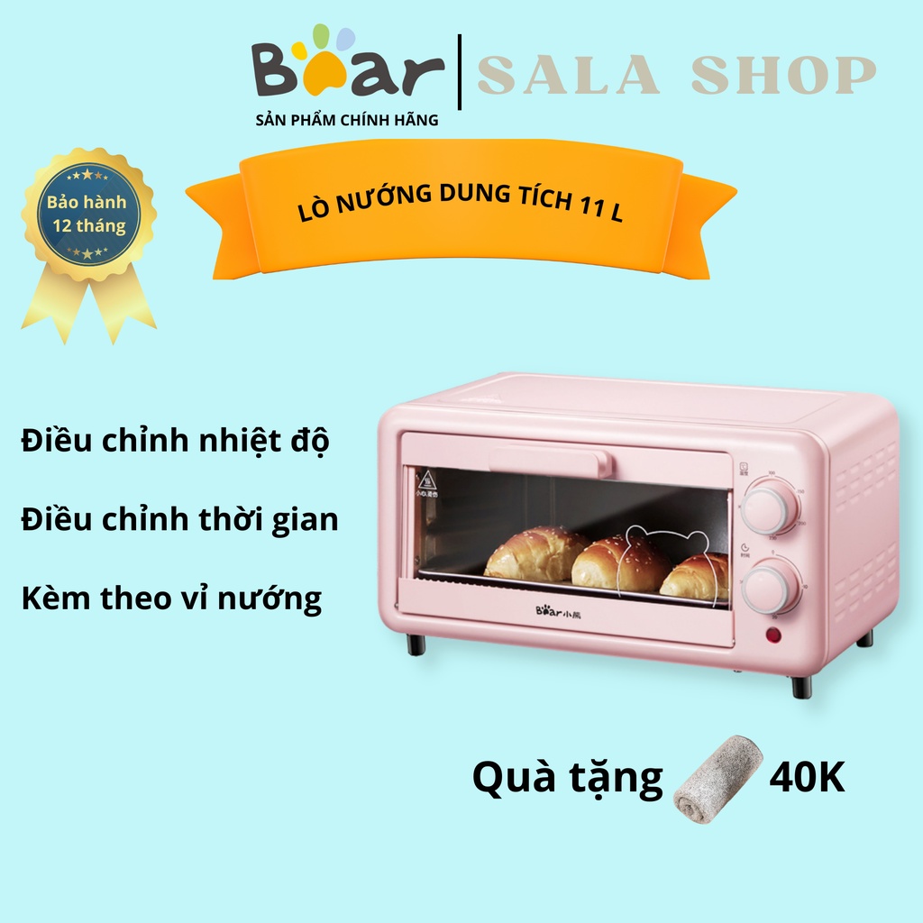 Lò nướng Bear DKX-D11B1, dung tích 11 lít, sử dụng để nướng bán và các loại thực phẩm