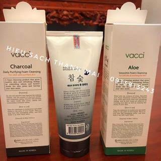 Sữa rửa mặt Vacci Than hoạt tính Hàn Quốc